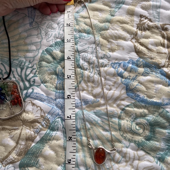 Amber sterling silver necklace - Picture 6 of 6